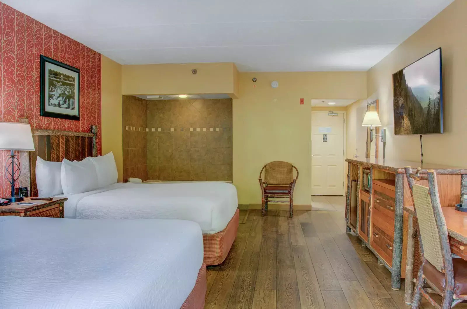 two queen gatlinburg hotel room