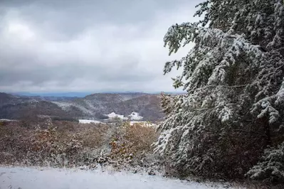 snowy day in Gatlinburg