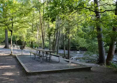 metcalf bottoms picnic area in the smoky mountains