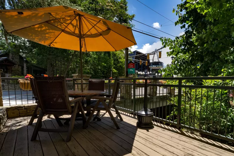 rocking chairs on patio