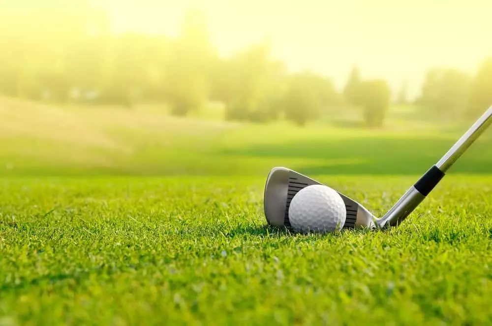 golf club and ball