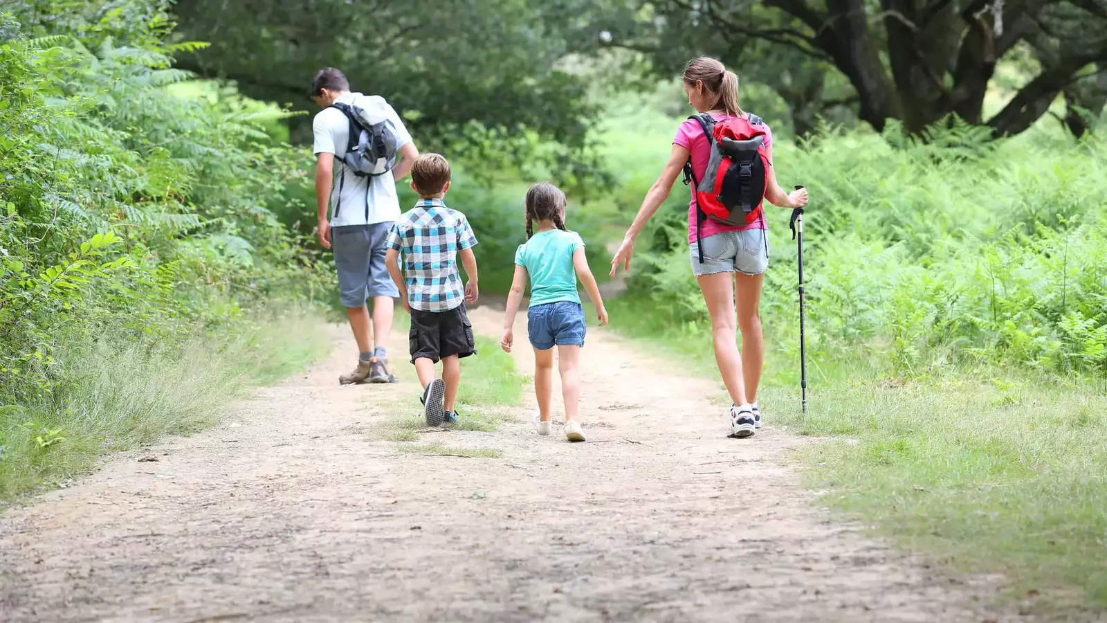 family hiking in the smokies