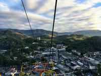 view of gatlinburg from skylift