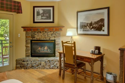 fireplace in room
