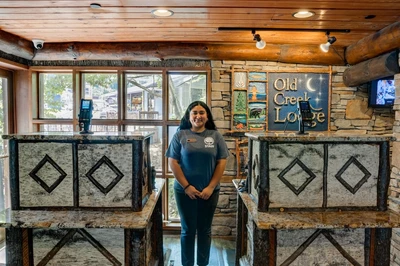Old Creek Lodge front desk