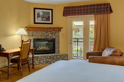 fireplace and patio
