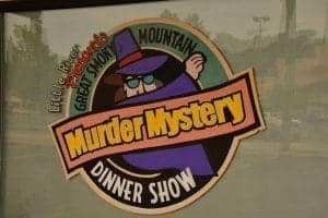 murder mystery dinner show sign